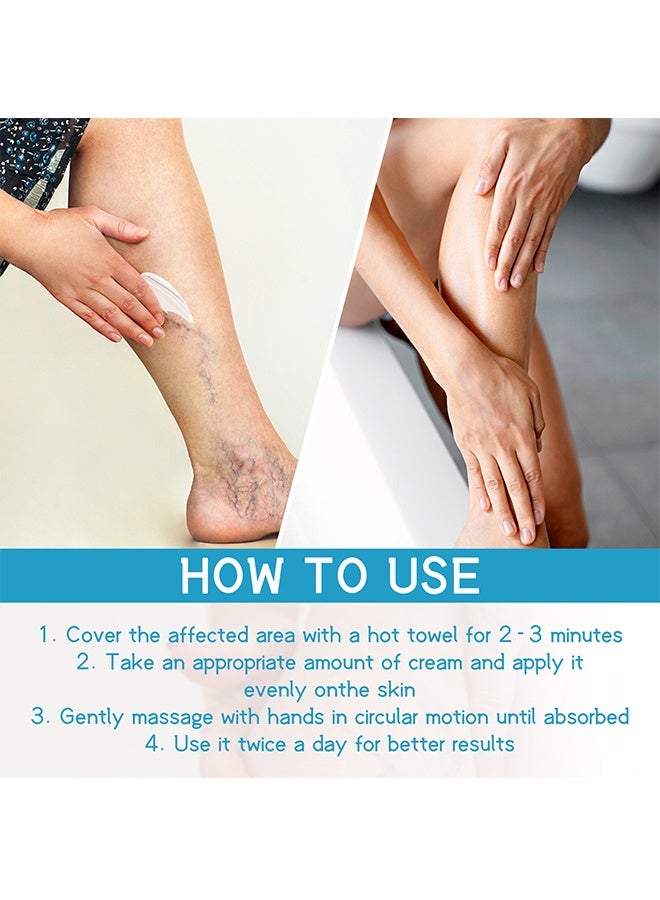 West&Month Varicose Spider Vein Repairing Cream - for Legs Reduces Spider Veins and Heaviness Anti Varicose Vein Soothing Leg Cream to Improve Blood Circulation Enhance Capillary Varicose Vein Repair Cream 30g - Image 2