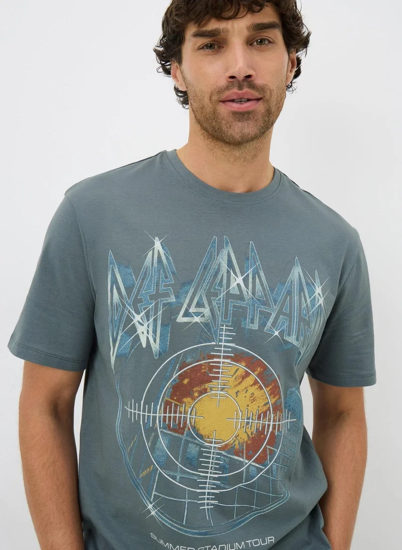 Matalan Blue Def Leppard Storm T-Shirt