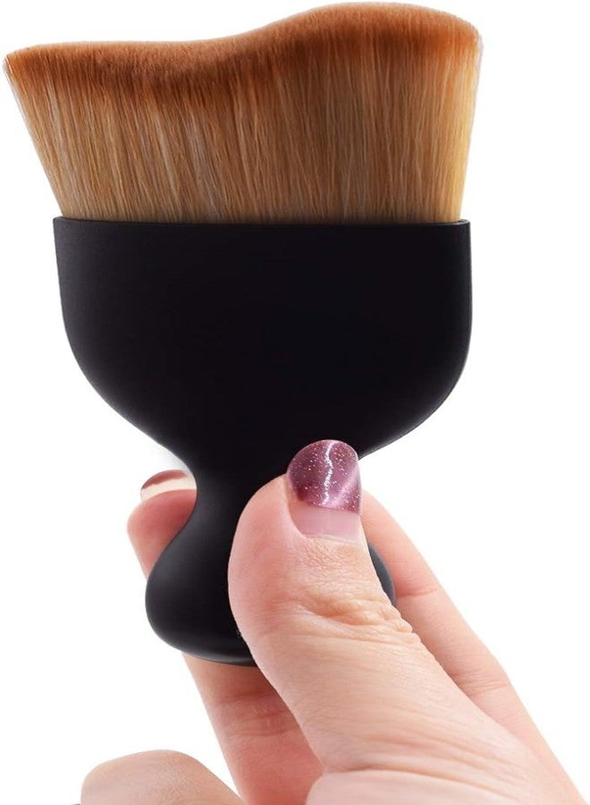 DASOSMI CREATION Makeup Curve Foundation Brush Flat Contour Brush,Blending Brush for Eyeshadow/Liquid/Cream/Pores/Powder Blush,Liquid Foundation Brush for Face,Cosmetic Tool - Image 4