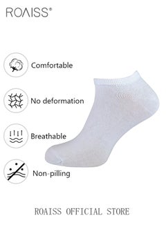 roaiss 5 Pairs of Unisex Disposable Socks Pure Color Cotton Polyester Portable Compression Travel Socks Stretchy Soft Skin-Friendly Breathable Comfortable Ankle Socks  - Image 3