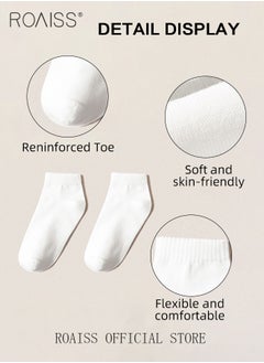 roaiss 5 Pairs of Unisex Disposable Socks Pure Color Cotton Polyester Portable Compression Travel Socks Stretchy Soft Skin-Friendly Breathable Comfortable Ankle Socks  - Image 5