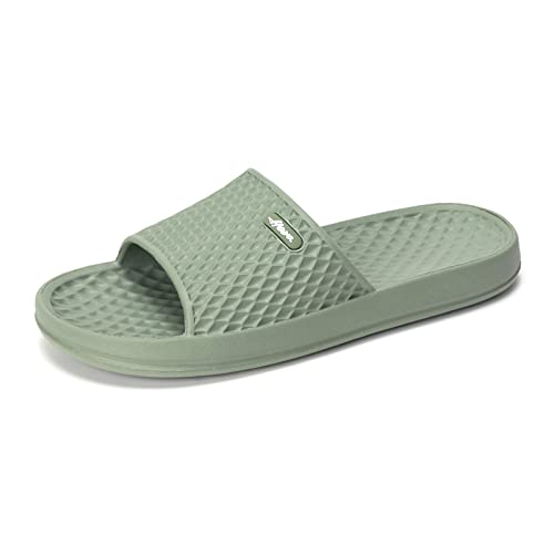 FUNKYMONKEY Mens Bathroom Shower Slippers Indoor Home Beach Non Slip Sandal (10 M US, Aqua Green) - Image 1
