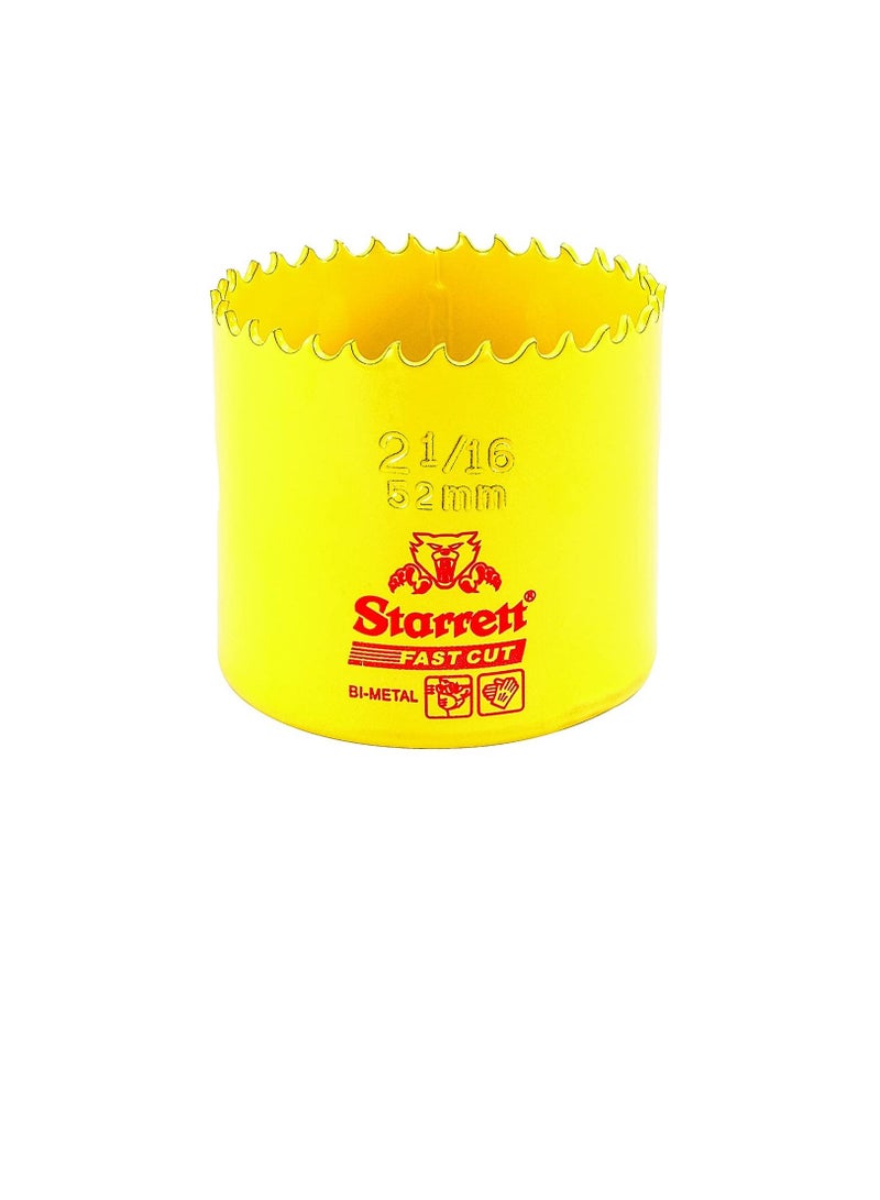 Starrett FCH0216-G HSS FASTCUT HOLESAW 2-1/16" (52MM) - Image 1