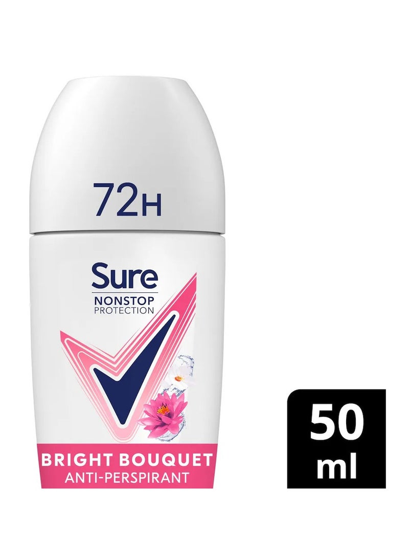 Sure سور حماية غير متوقفة باقة مشرقة رول أون، 50 مل - Image 1