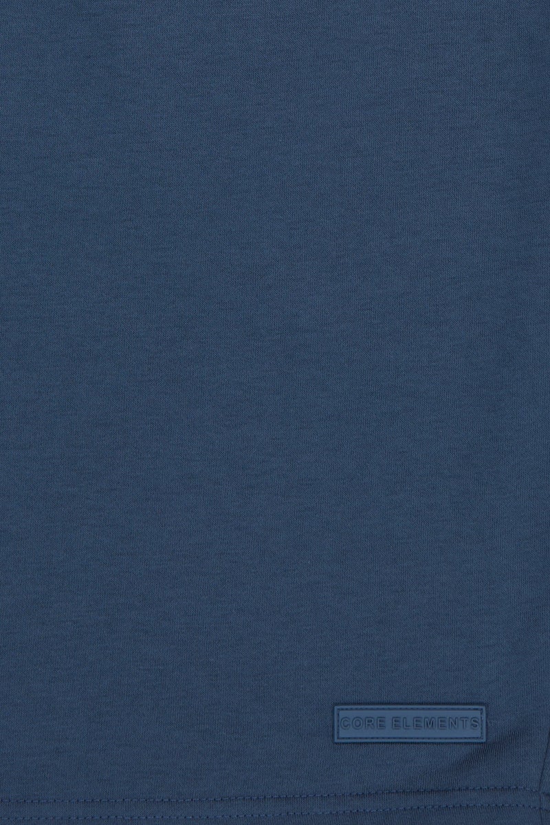 Core Elements Men Brand Logo Basic Shorts, Slate Blue - Image 5
