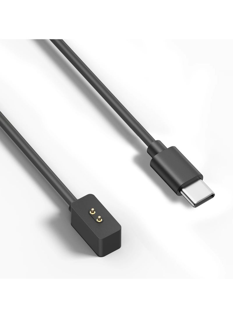 TWEGGON Charging Cable Compatible with Xiaomi Mi Band 10/Band 9/Band 8/Redmi Watch 3/4/5 with Type C Black - Image 1