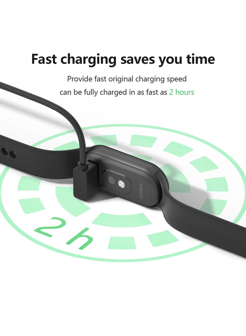 TWEGGON Charging Cable Compatible with Xiaomi Mi Band 10/Band 9/Band 8/Redmi Watch 3/4/5 with Type C Black - Image 3