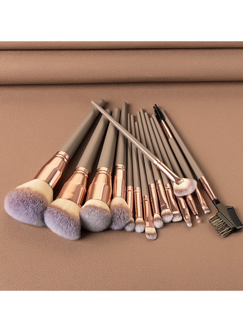 15Pcs Professional Makeup Brushes Set with Bag Premium Synthetic Makeup Brush  Foundation Eyeshadow Brush Travel Make up Brushes Set for Girls Women Gifts - Image 5
