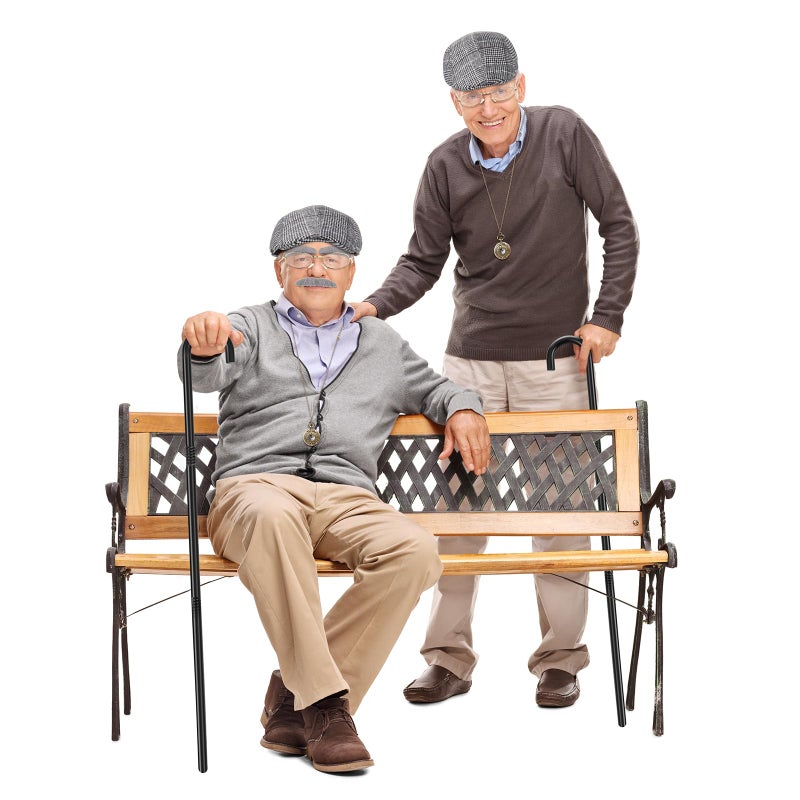 Jeere 100th Day Old Man Costume 1920s Grandpa Accessories Newsboy Hat Glasses Moustache Eyebrows Pocket Watch(Vivid Style) - Image 4