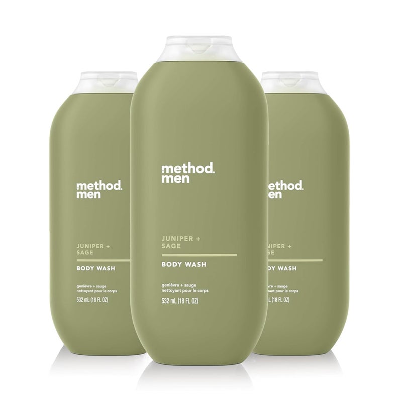 Method Men Juniper  Sage Body Wash 18oz Pack of 3