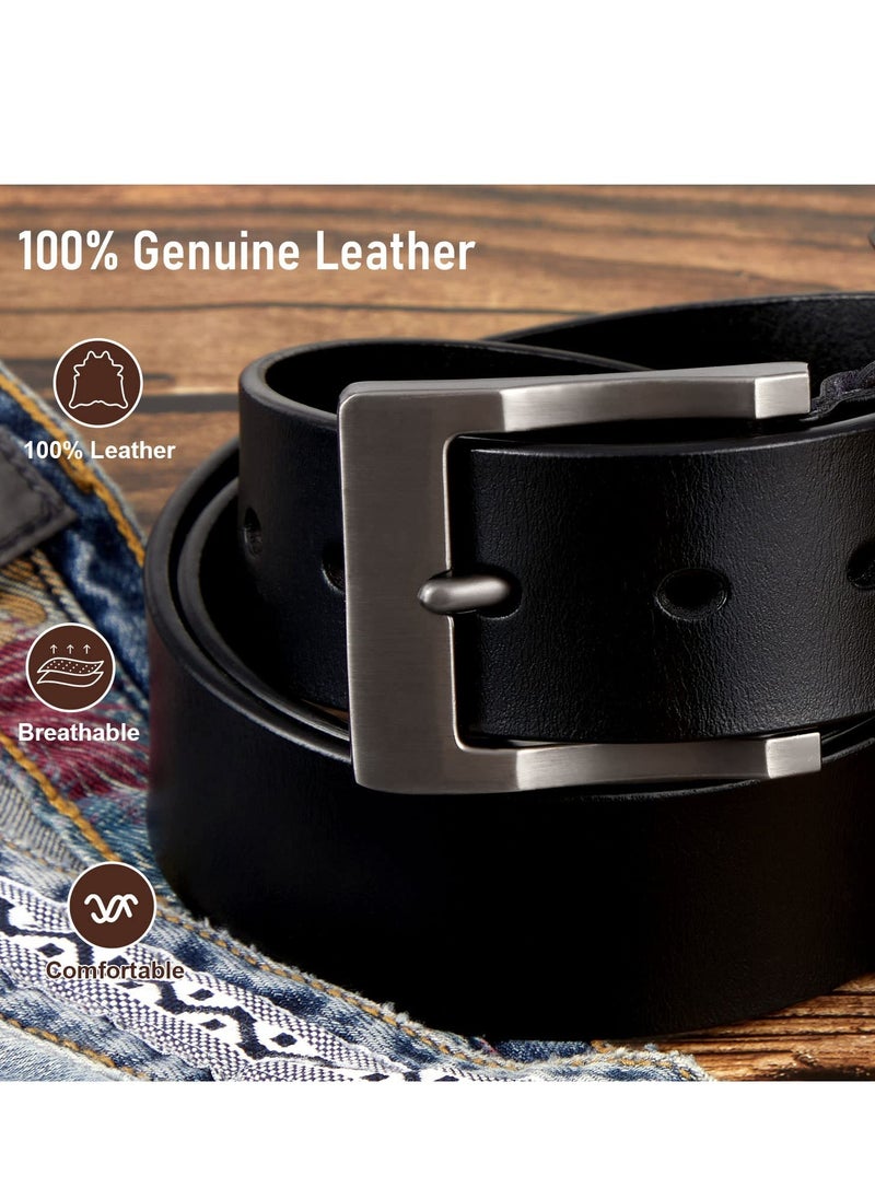 Excefore - Men's Belt Soft Genuine Leather Dress Belts 38mm for Casual Jeans and Casual Belts - Image 1