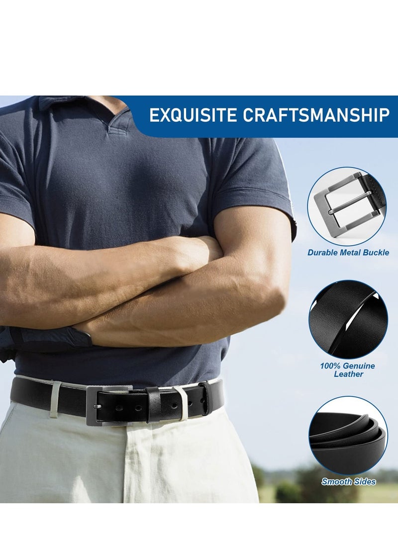 Excefore - Men's Belt Soft Genuine Leather Dress Belts 38mm for Casual Jeans and Casual Belts - Image 1