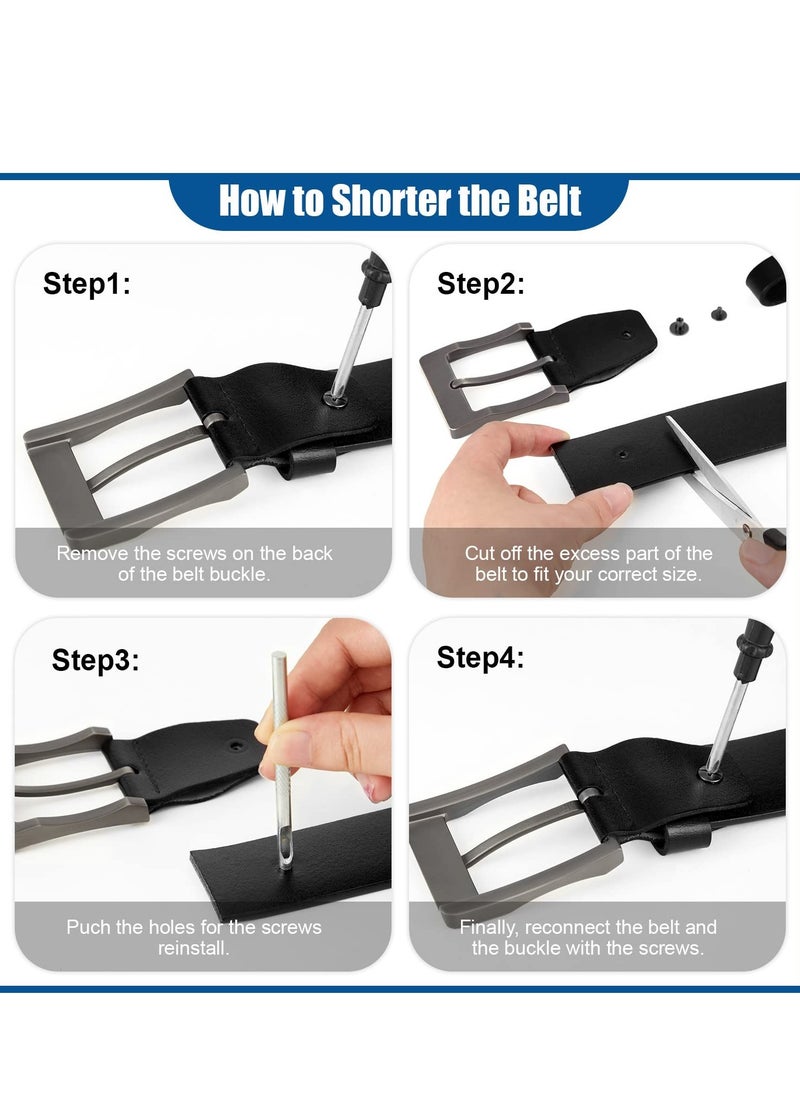 Excefore - Men's Belt Soft Genuine Leather Dress Belts 38mm for Casual Jeans and Casual Belts - Image 1