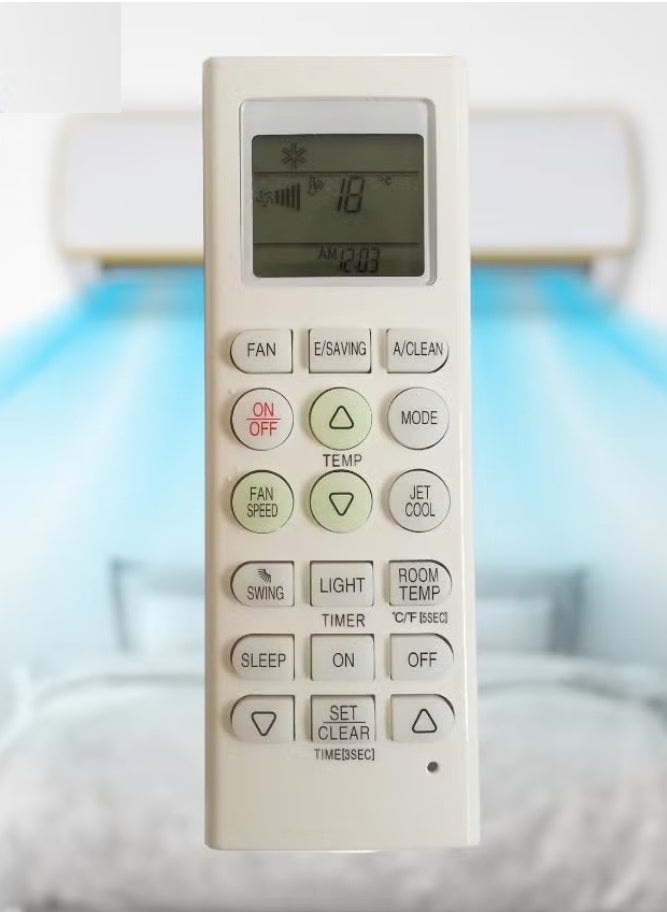 Universal AC Remote Control – Compatible with LG Air Conditioners | Easy Setup, Adjustable Temperature, Cool/Heat Modes, Energy-Saving Functions