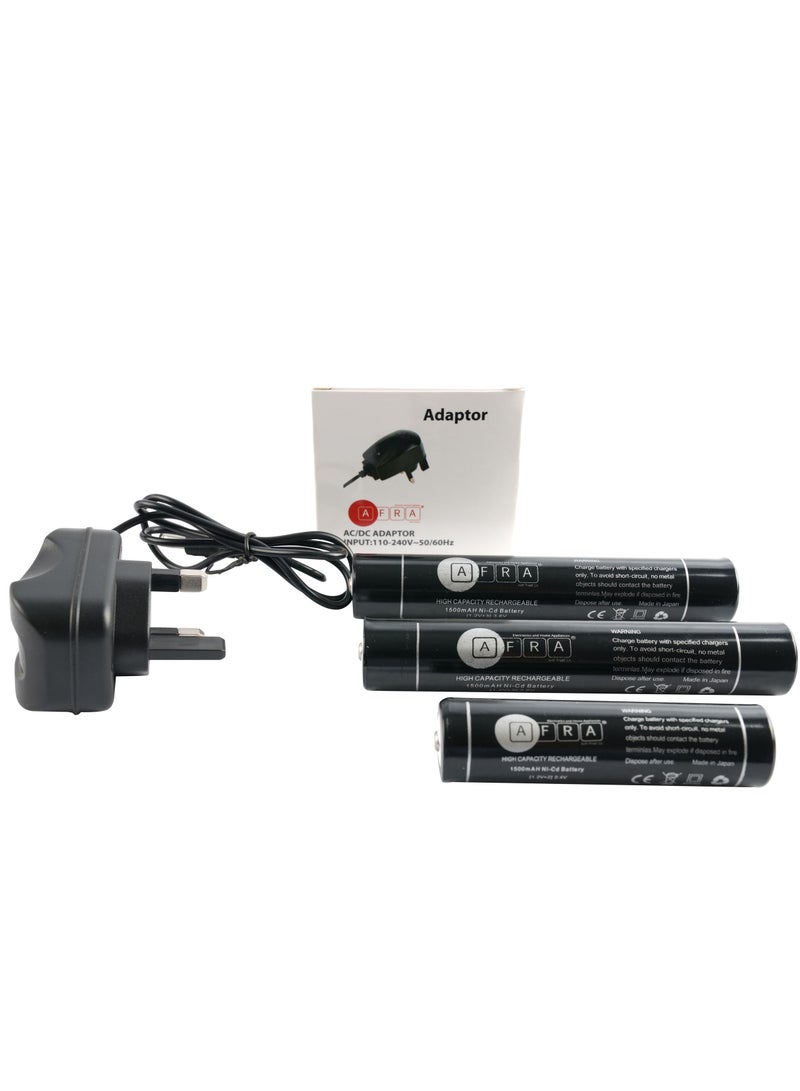 AFRA AFRA LED Flashlight Set, 5W, 3 in 1 Combo, Rechargeable Battery 1500MAH, Waterproof, Shock and Corrosion Resistant, Heavy-duty Design, With AC Adapter, AF-0003COMB, 3 Years Warranty  - Image 4