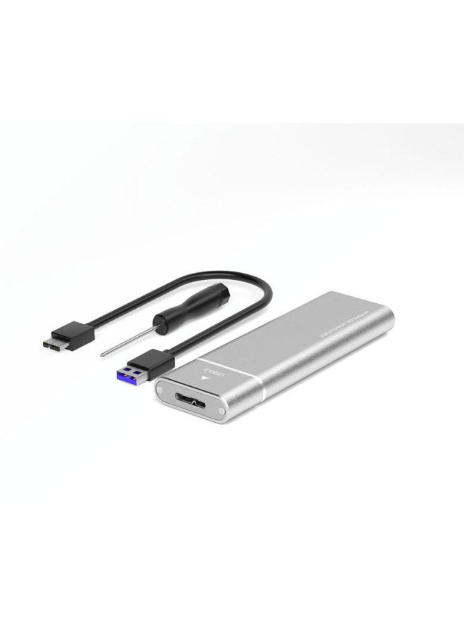 Multi-function USB3.1 To M.2 NVME Solid-state Hard Disk Box NGFF Protocol To Type C Hard Disk Box-Color:USB 3.0 TO NGFF JMS578 (Silver)