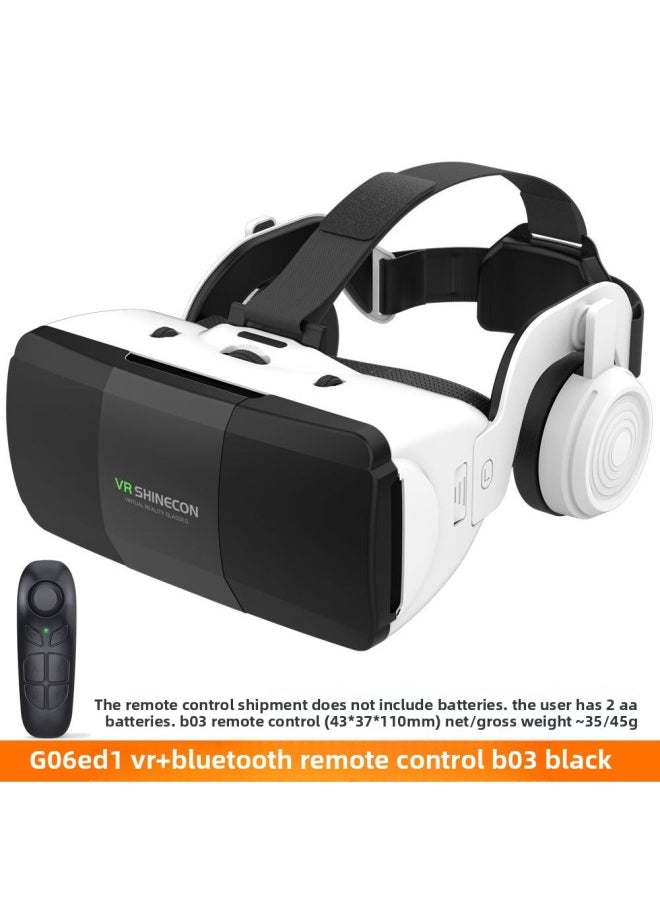 Generic Exclusive 3d Virtual Reality Glasses Thousand Magic Mirror Headset Version Gift Vr Glasses G06ED-Color:G06ED + B03 Bluetooth Remote Control  - Image 1