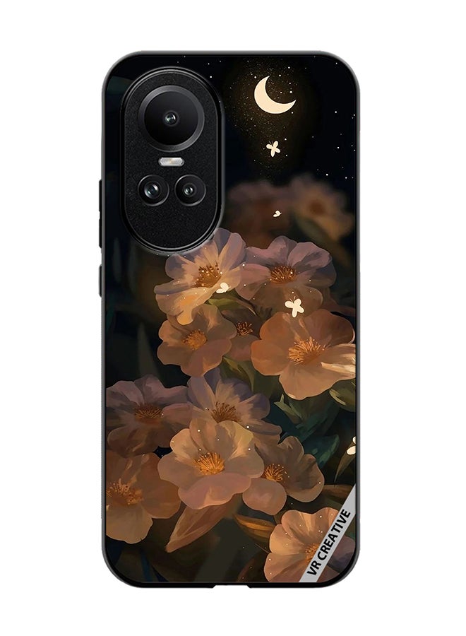 VR CREATIVE غطاء واقي لهاتف أوبو رينو 10 فلور مع تصميم فراشة متعدد الألوان - Image 1