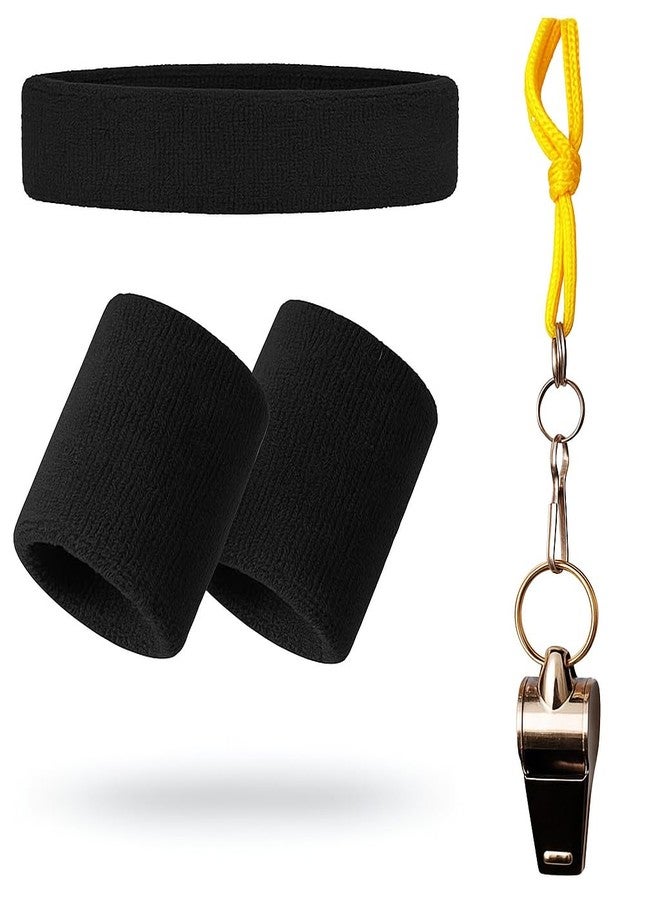 Nextage Combo of Brass Whistle(1Pc) Headband(1Pc) and Sports Wristbands (2Pc) - Ideal for Coaches, Referees, and Fitness Enthusiasts. - Image 1