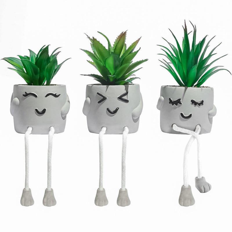 OLEEK small fake plants office decor  fake succulents plants artificial for desk decor  fake plant office decorations for work  office decor for women  office plants cubicle accessories room decor