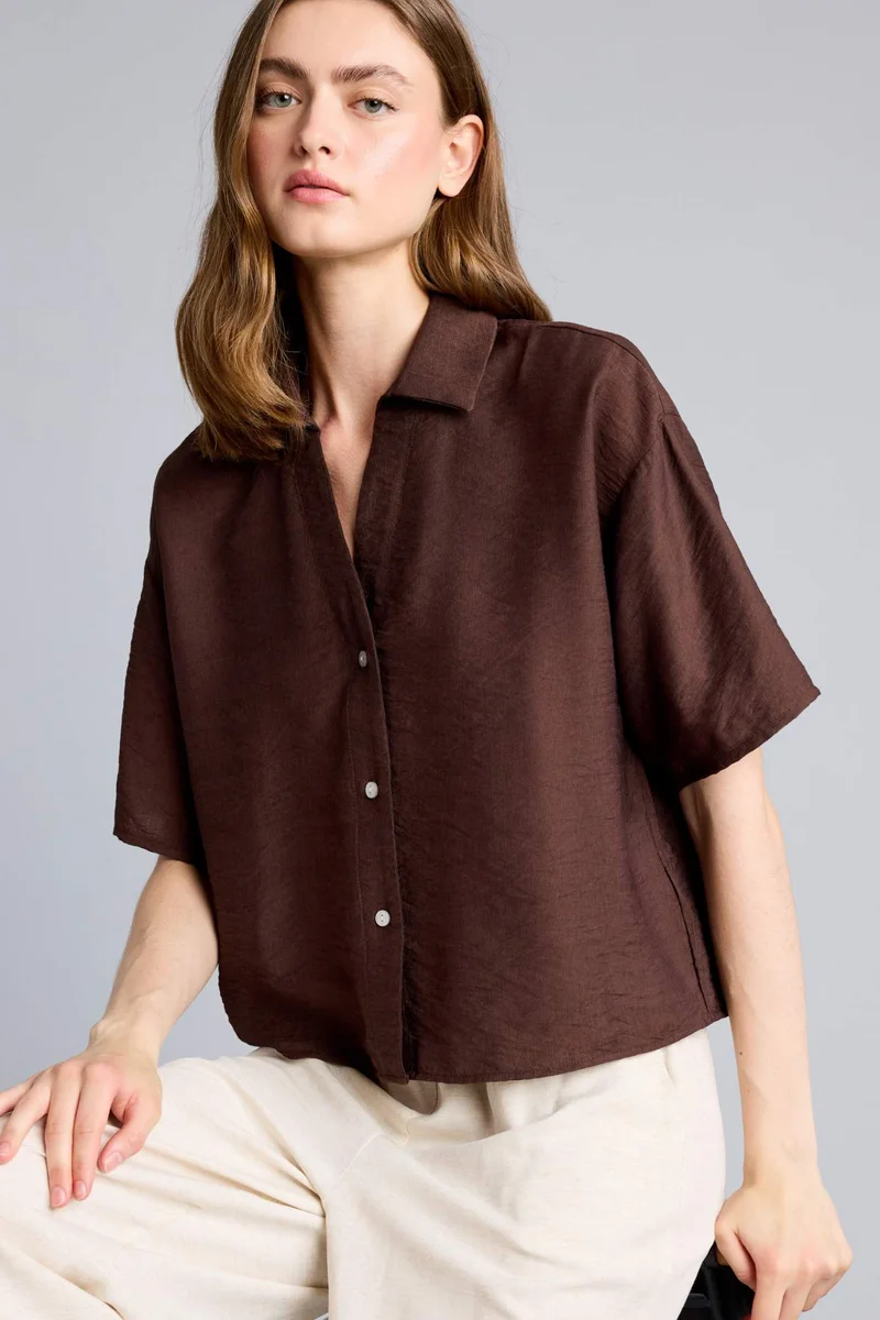 ديفاكتو Regular Fit Shirt Collar Short Sleeve Shirt