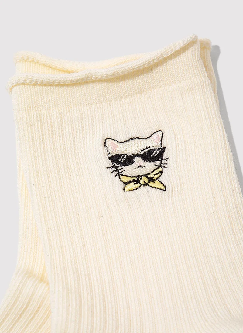 مافي Ecru Socket Socks