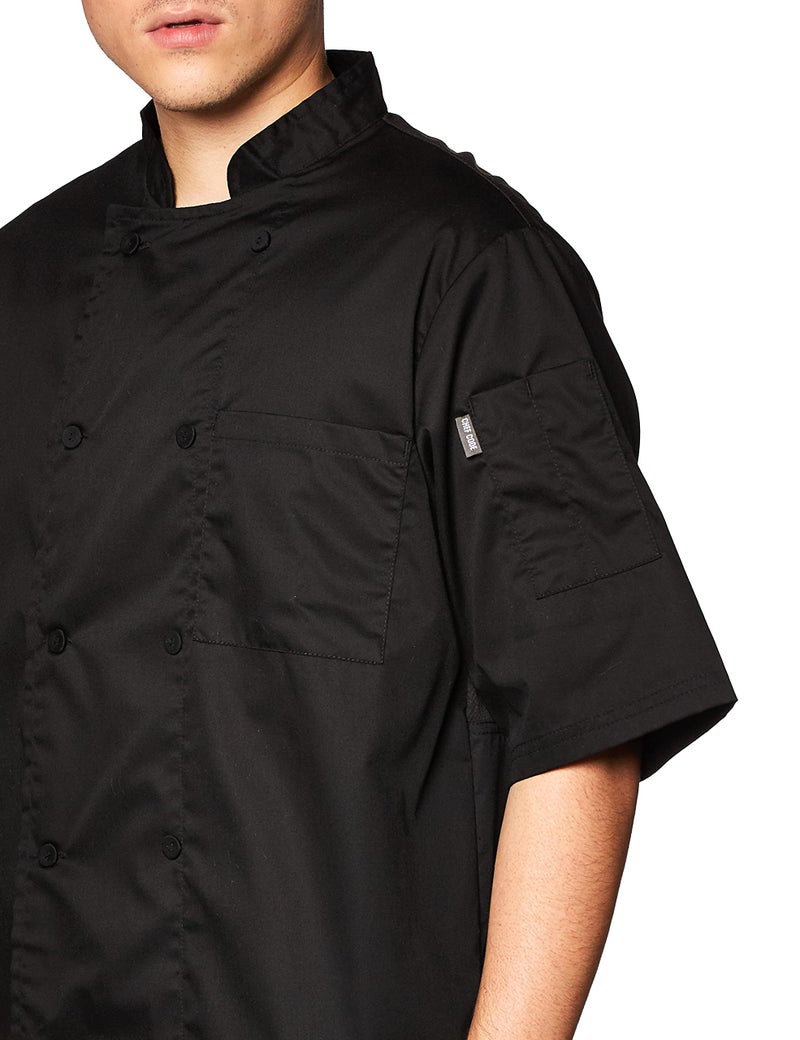Chef Code Cool Breeze Chef Coat with Short-Sleeves and Mesh Vent Inlay CC105 - Image 2