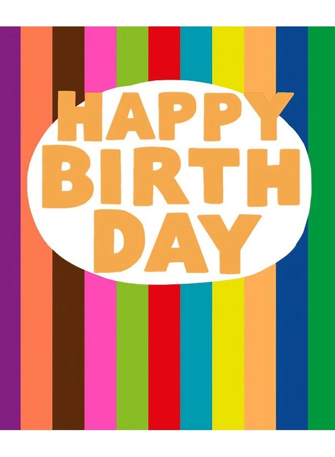 UK Greetings Happy Birthday Stripe Card