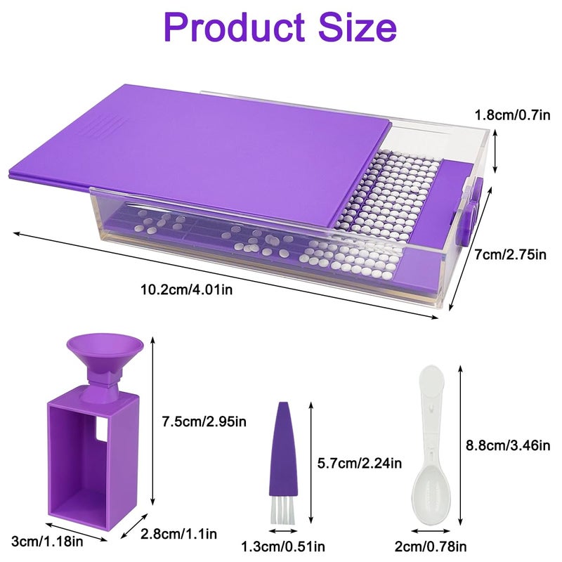 FineGood 8 Set Diamond Art Trays Accessories, FineGood Diamond Art Storage Kits for Adults Diamond Storage Containers Funnel for DIY Diamond Art Painting - Image 3