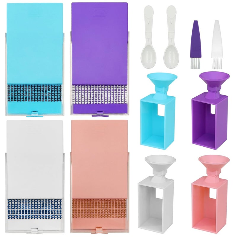 FineGood 8 Set Diamond Art Trays Accessories, FineGood Diamond Art Storage Kits for Adults Diamond Storage Containers Funnel for DIY Diamond Art Painting - Image 1