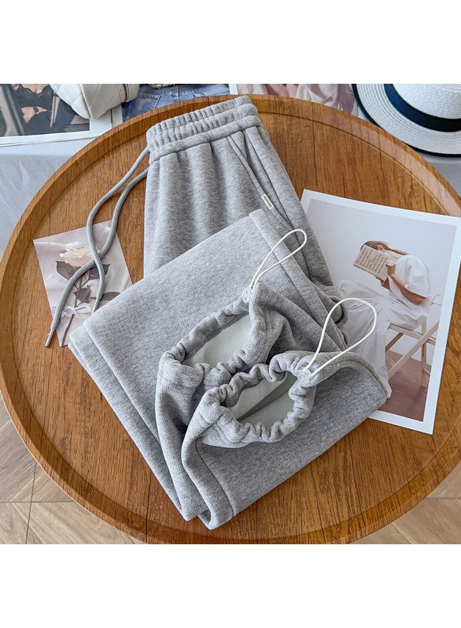 Flying in the snow Fleece Cargo Pants For Autumn And Winter, High-waisted Fashion, Versatile Large Pocket Design, Casual Trousers - Image 3