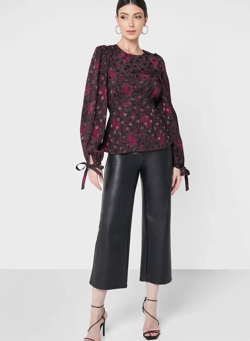 Ted Baker Printed Peplum Top