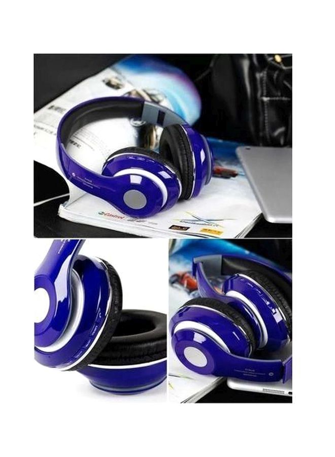 NIBEMINENT Bluetooth Over-Ear Stereo Headphones Blue/Black  - Image 3