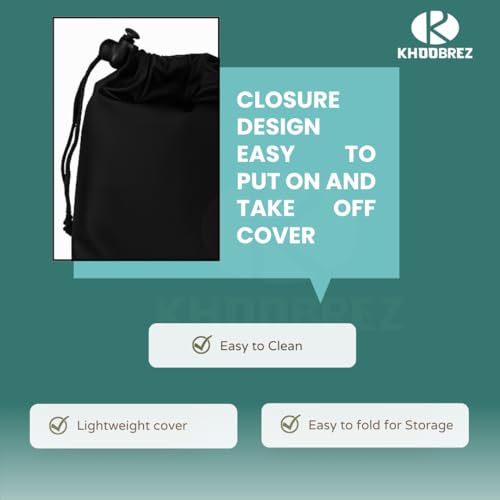 KHOOBREZ Waterproof Dustproof PU_Coating Camera Cover Camera Accesories Case Pouch (Pack of 3) (PO3_CCP) (Black) - Image 3