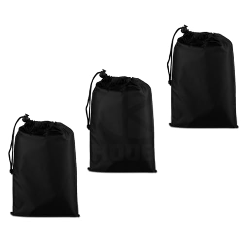 KHOOBREZ Waterproof Dustproof PU_Coating Camera Cover Camera Accesories Case Pouch (Pack of 3) (PO3_CCP) (Black) - Image 1