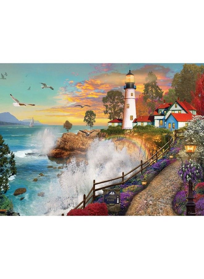 Bits and Pieces 1000 Piece Jigsaw Puzzle For Adults Lighthouse Park 1000 Pc Sunset By The Ocean Jigsaw By Artist David Maclean  - Image 2