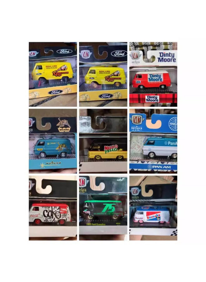 1:64M2 Car Model Volkswagen Van Ford Chevrolet Truck Alloy Car Model Collection Ornaments-Color:21  - Image 2