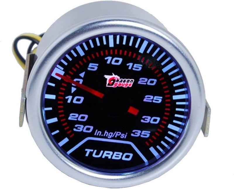 E Support 2" 52mm Car Motor Universal Psi Turbo Boost Gauge Meter Smoke Tint Len LED - Image 1
