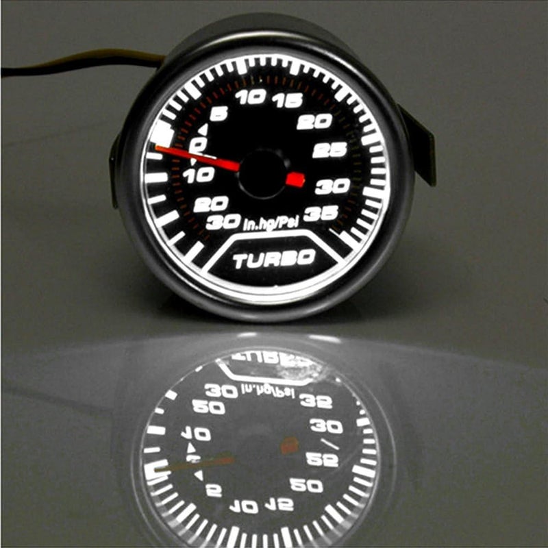 E Support 2" 52mm Car Motor Universal Psi Turbo Boost Gauge Meter Smoke Tint Len LED - Image 2