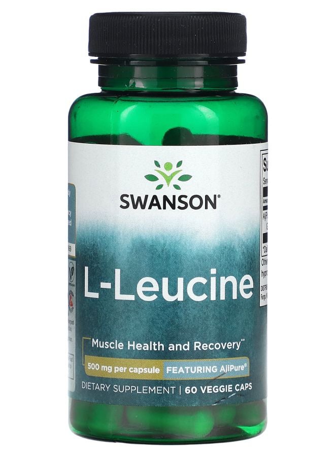 L-Leucine 500 mg 60 Veggie Caps