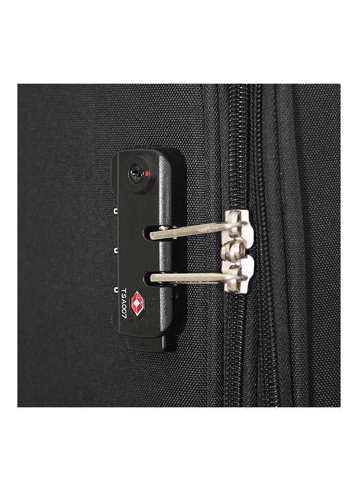 GIORDANO Softside Luggage Trolley Bag 3 Pieces Set With Double Spinner Wheel ,Black (S-20inch,M-24inch,L-28inch)  - Image 4