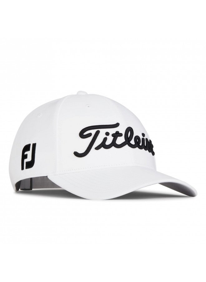 Titleist Men's Standard Tour Performance Golf Hat, White/Black, OSF - Image 1