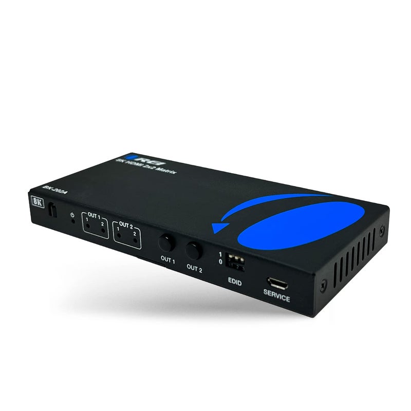 OREI 8K HDMI Matrix Switch 2 X 2 Switcher with Audio Extractor UltraHD Supports Upto 4K 120Hz IR EDID HDCP 23 Remote Control BK202A 2x2 Audio Out - Image 2