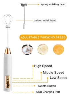 Tornado Keratiner Rechargeable Milk Frother Handheld Milk Foamer Electric Portable Handy Drink Mixer Coffee Blender USB Whisk Mixer for Latte, Matcha Tea, Cappuccino, Hot Chocolate  - Image 2