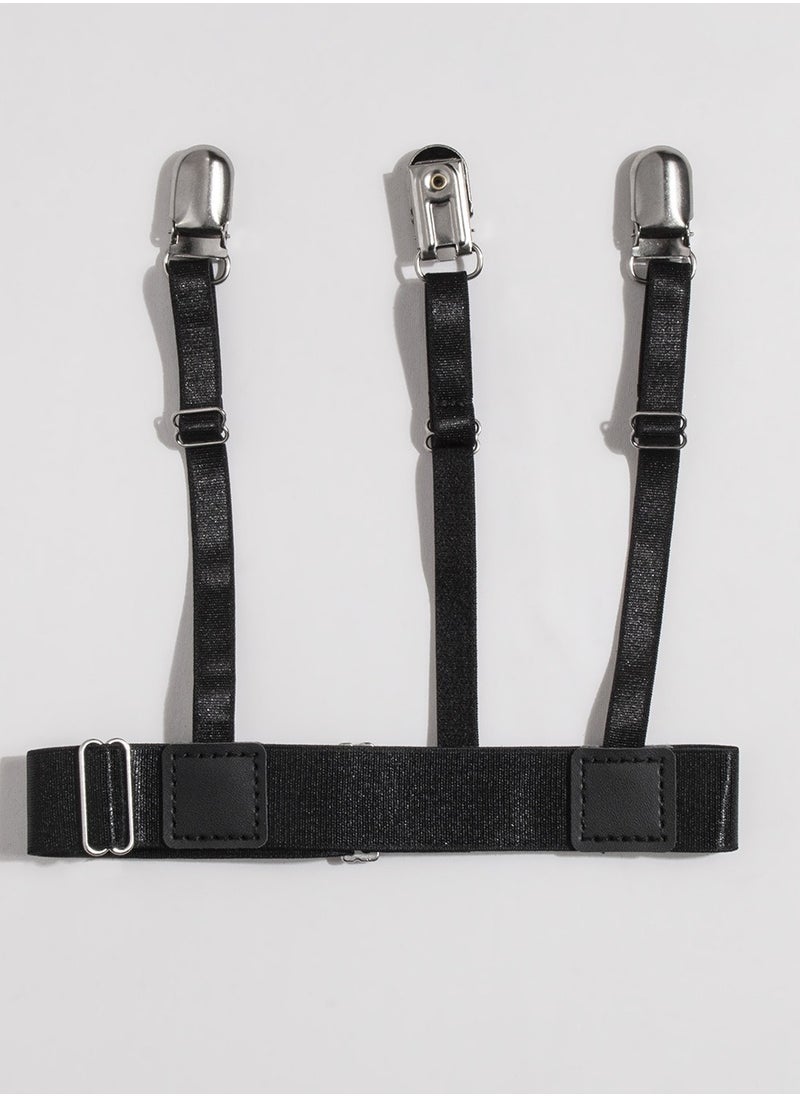 Beauenty - elastic and adjustable three-clip shirt sock clip business versatile spot neat men - Image 1
