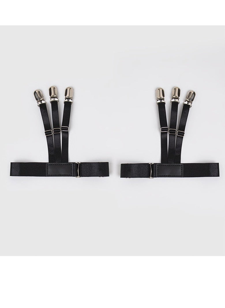 Beauenty - elastic and adjustable three-clip shirt sock clip business versatile spot neat men - Image 1
