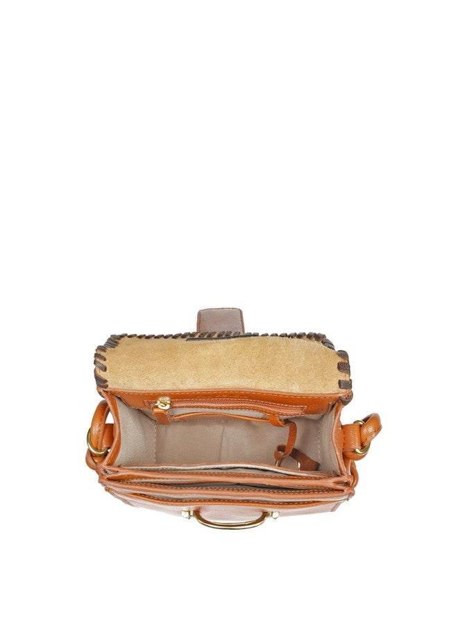 هاي ديزاين حقيبة كتف نسائية من الجلد الطبيعي من هايدساين - برتقالي - Image 5