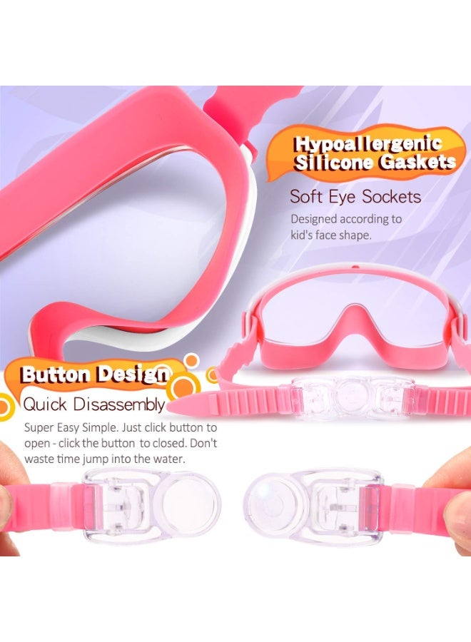 Cuken 2-Pack Kids Swim Goggles, Swimming Goggles for Children and Early Teens from 3 to 15 Years Old, Swim Goggles with Wide Vision, Anti-Fog, Waterproof, UV Protection (Red/Blue) - Image 5