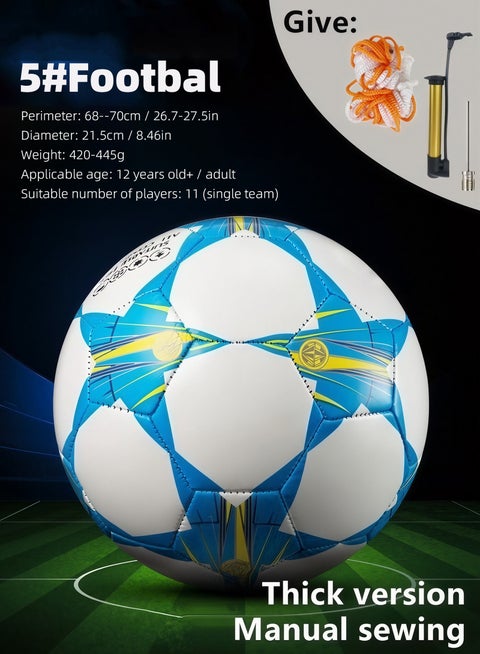 كرة قدم مقاس 5، نسخة طبق الأصل لنهائي كأس العالم لكرة القدم، كرة قدم لاصقة حرارية، كرة قدم للتدريب للبالغين، نسخة طبق الأصل لكرة القدم 2022 الرهرة، مناسبة لأحد عشر لاعبًا