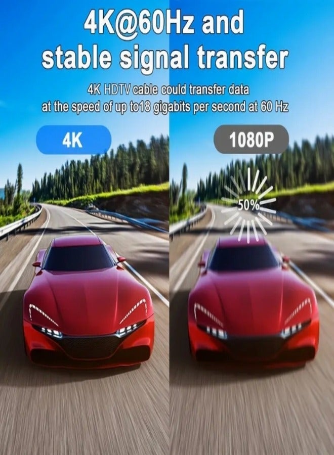 Bright 4K High Quality 2.0 HDMI 3M High Speed HDMI Cable Supports 3D, FULL HD, up to 4K - Image 3